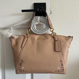Coach Small Kelsey Nude Flower Satchel